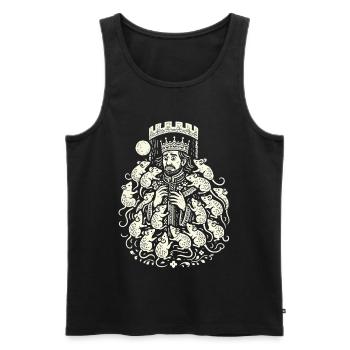 King Popiel And The Mice Legend - Men's Premium Organic Tank Top - black - Front - AI Model Male 178 light (178cm)