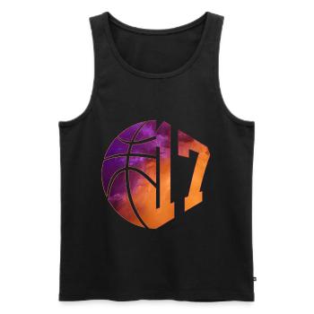 NUMBER 17 BASKETBALL 17TH BIRTHDAY - Men's Premium Organic Tank Top - black - Front - Michal (187cm)