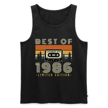 1986 Vintage Retro Geburtstagsgeschenk - Männer Premium Bio Tank Top - Schwarz - Vorne - Michal (187cm)