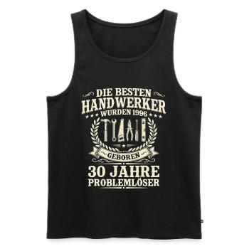 Bester Handwerker Jahrgang 1996 – 30. Geburtstag - Männer Premium Bio Tank Top - Schwarz - Vorne - Michal (187cm)