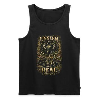Fairycore Fairy Gothic Unseen But Real - Men's Premium Organic Tank Top - black - Front - Michal (187cm)