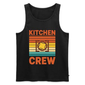 Pickleball Funny Kitchen Crew Player Love - Men's Premium Organic Tank Top - black - Front - Michal (187cm)