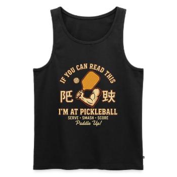 Pickleball Funny Player Im At Pickleball Love - Men's Premium Organic Tank Top - black - Front - Michal (187cm)