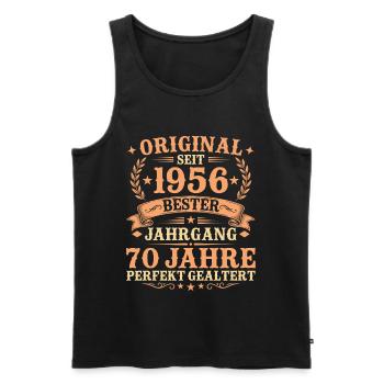 Original seit 1956 Retro 70. Geburtstag Geschenk - Männer Premium Bio Tank Top - Schwarz - Vorne - Michal (187cm)