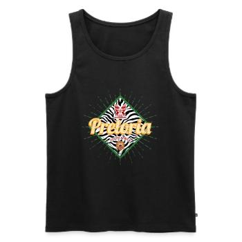 Pretoria Südafrika Zebra Vintage Afrika Souvenir - Männer Premium Bio Tank Top - Schwarz - Vorne - AI Model Male 178 light (178cm)