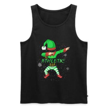 Chemise de la famille Elf Athlétique - Débardeur bio Premium Homme - noir - Devant - Michal (187cm)
