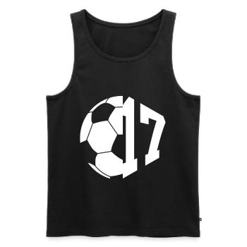 NO. 17 FOOTBALLER NUMBER 17 FOOTBALL 17TH BIRTHDAY - Men's Premium Organic Tank Top - black - Front - Michal (187cm)