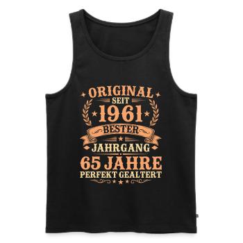 Original seit 1961 Retro 65. Geburtstag Geschenk - Männer Premium Bio Tank Top - Schwarz - Vorne - Michal (187cm)