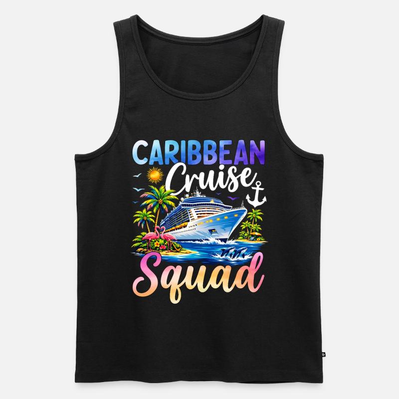 Caribbean Cruise Squad - Männer Premium Bio Tank Top - Schwarz