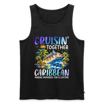 Cruisin Together Caribbean - Men's Premium Organic Tank Top - black - Front - AI Model Male 178 light (178cm)