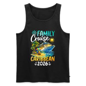 Family Cruise Caribbean 2026 - Men's Premium Organic Tank Top - black - Front - AI Model Male 178 light (178cm)