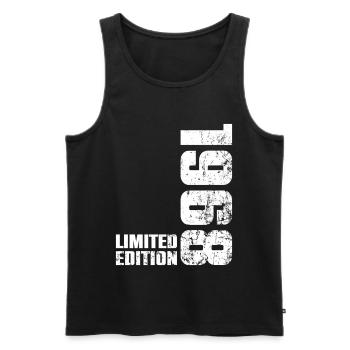 58 Jahre alt 1968 Geburtstagsgeschenk Männer Damen - Männer Premium Bio Tank Top - Schwarz - Vorne - Michal (187cm)