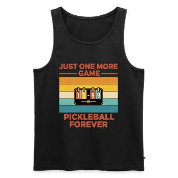 Pickleball Just One More Game Pickleball Forever - Men's Premium Organic Tank Top - black - Front - Michal (187cm)