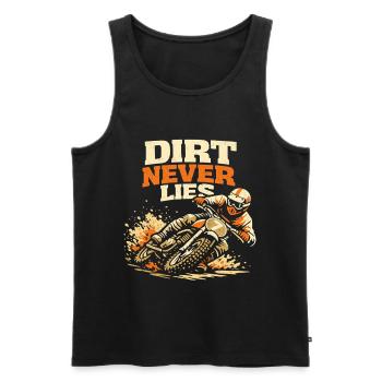 Vintage Motocross Fahrer Grafik - Männer Premium Bio Tank Top - Schwarz - Vorne - AI Model Male 178 light (178cm)