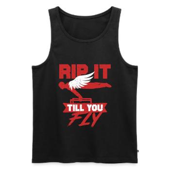 Calisthenics - Männer Premium Bio Tank Top - Schwarz - Vorne - AI Model Male 178 light (178cm)