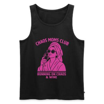 Chaos Moms Club Chemise de vin Maman drôle - Débardeur bio Premium Homme - noir - Devant - AI Model Male 178 light (178cm)