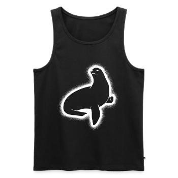 Phoque Phoque Garçons Enfants Hommes Phoques - Débardeur bio Premium Homme - noir - Devant - Michal (187cm)
