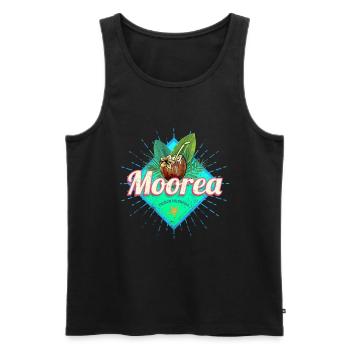 Moorea Französisch-Polynesien Insel Souvenir - Männer Premium Bio Tank Top - Schwarz - Vorne - AI Model Male 178 light (178cm)