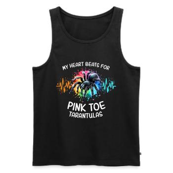 Pinktoe Rosafus Tarantula Heartline - Men's Premium Organic Tank Top - black - Front - Michal (187cm)
