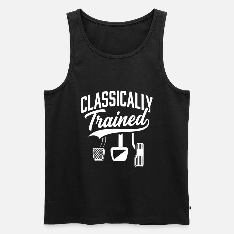 Classically Trained with Dimmer Manual Car  - Männer Premium Bio Tank Top - Schwarz