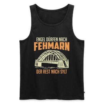 Ostsee ENGEL DÜRFEN NACH FEHMARN Lustiges - Männer Premium Bio Tank Top - Schwarz - Vorne - Michal (187cm)