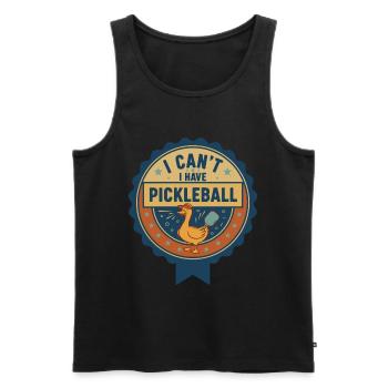 Pickleball I Cant I Have Funny Player Pickle Ball - Men's Premium Organic Tank Top - black - Front - Michal (187cm)