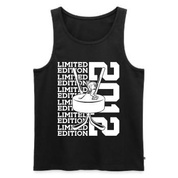 LIMITED EDITION 2012 EISHOCKEY 14. GEBURTSTAG - Men's Premium Organic Tank Top - black - Front - Michal (187cm)