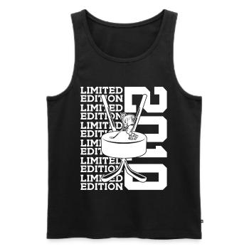 LIMITED EDITION 2010 EISHOCKEY 16. GEBURTSTAG - Men's Premium Organic Tank Top - black - Front - Michal (187cm)