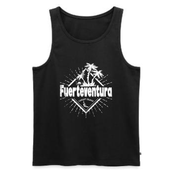 Fuerteventura Kanarische Inseln Retro Souvenir - Männer Premium Bio Tank Top - Schwarz - Vorne - Michal (187cm)