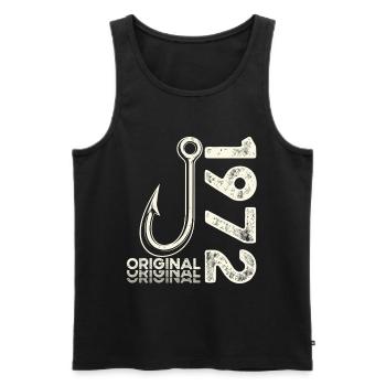 54th Birthday Gift Angler Fishing Man 1972 - Men's Premium Organic Tank Top - black - Front - Michal (187cm)