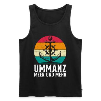 Ostsee Urlaub MEER UND MEHR Lustiges - Männer Premium Bio Tank Top - Schwarz - Vorne - Michal (187cm)