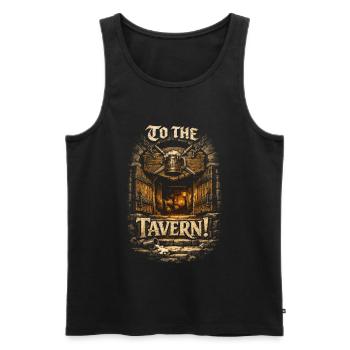 Medieval Festival Medieval Market To The Tavern! - Men's Premium Organic Tank Top - black - Front - AI Model Male 178 light (178cm)