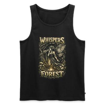 Fairycore Fairy Gothic Whispers In The Forest - Men's Premium Organic Tank Top - black - Front - AI Model Male 178 light (178cm)