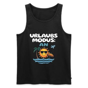 Urlaubsmodus An Strand Sonne Meer Reise Idee - Männer Premium Bio Tank Top - Schwarz - Vorne - Michal (187cm)