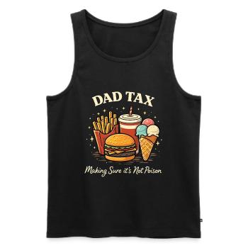 Papa T-shirt de taxe Drôle Père Cadeau de nourriture - Débardeur bio Premium Homme - noir - Devant - Michal (187cm)