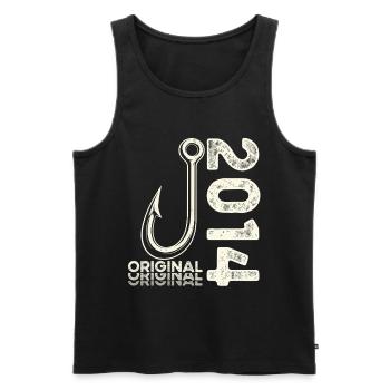 12th Birthday Gift Angler Fishing Man 2014 - Men's Premium Organic Tank Top - black - Front - Michal (187cm)