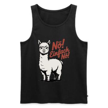 Lama Shirt Nö Einfach Nö - Männer Premium Bio Tank Top - Schwarz - Vorne - Michal (187cm)