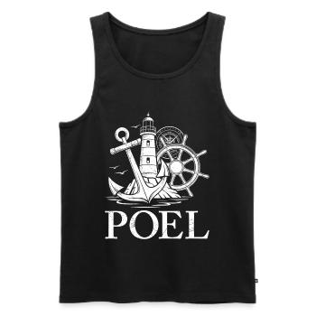 Poel Souvenier INSEL POEL OSTSEE Retro Lustiges - Männer Premium Bio Tank Top - Schwarz - Vorne - AI Model Male 178 light (178cm)
