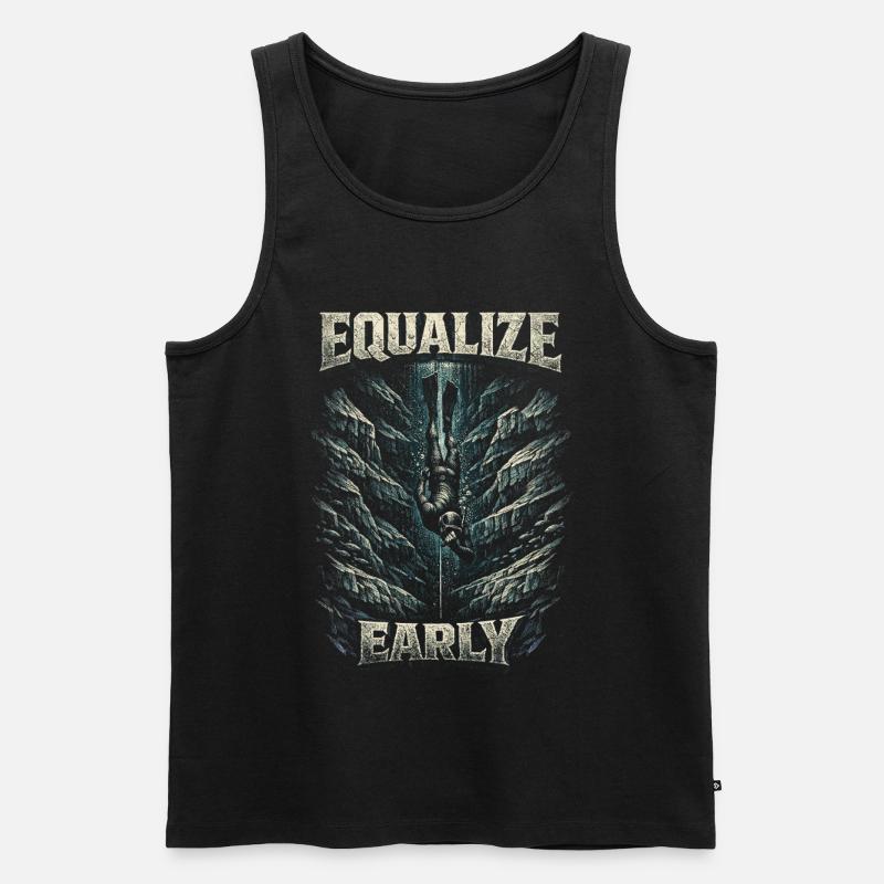 Apnoetauchen Freitauchen Equalize Early - Männer Premium Bio Tank Top - Schwarz