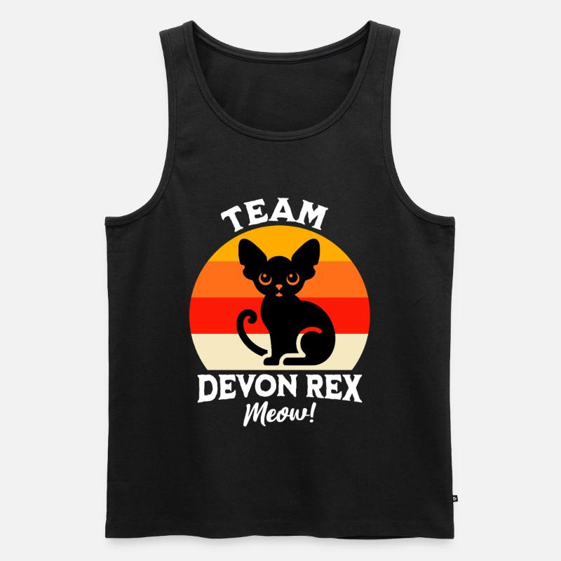 Team Devon Rex - Männer Premium Bio Tank Top - Schwarz