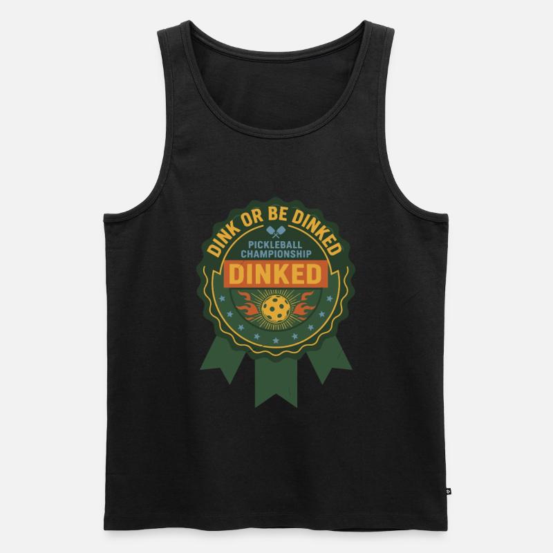 Pickleball-lustiger Spieler Dink Oder Werde Dinked - Männer Premium Bio Tank Top - Schwarz