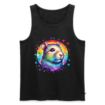 Degu Geschenk - Männer Premium Bio Tank Top - Schwarz - Vorne - AI Model Male 178 light (178cm)