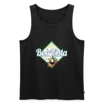Boa Vista Roraima in Brasilien mit Tukan Souvenir - Männer Premium Bio Tank Top - Schwarz - Vorne - Michal (187cm)