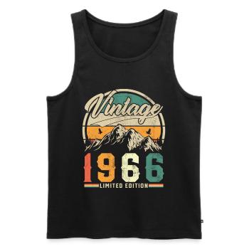 1966 Vintage Retro Geburtstagsgeschenk - Männer Premium Bio Tank Top - Schwarz - Vorne - Michal (187cm)