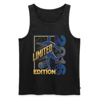 Limited Edition 2016 Fußball Geburtstag - Männer Premium Bio Tank Top - Schwarz - Vorne - AI Model Male 178 light (178cm)