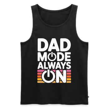 Papa mode toujours en activité Idée de cadeau drôle Père - Débardeur bio Premium Homme - noir - Devant - Michal (187cm)