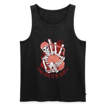Bagpipes Bagpipers Not Here To Be Quiet - Men's Premium Organic Tank Top - black - Front - AI Model Male 178 light (178cm)