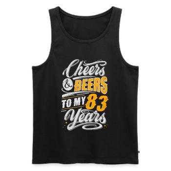 83. Geburtstag - Männer Premium Bio Tank Top - Schwarz - Vorne - AI Model Male 178 light (178cm)