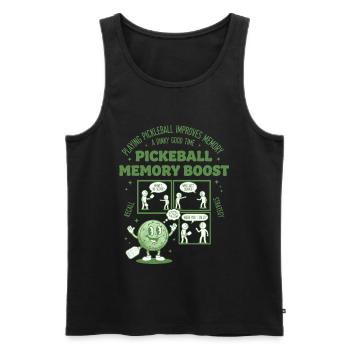 Pickleball Gedächtnisverstärkung Lustige Spielerliebe - Männer Premium Bio Tank Top - Schwarz - Vorne - Michal (187cm)