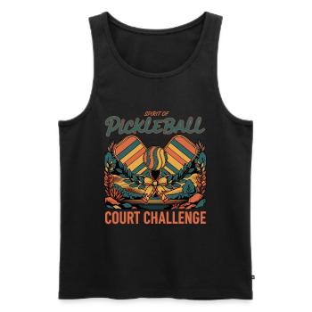Pickleball Spirit Court Challenge Player Paddles - Men's Premium Organic Tank Top - black - Front - Michal (187cm)